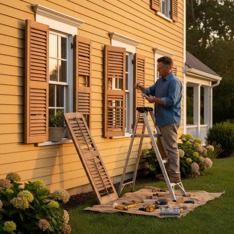 Wood Shutters Installation