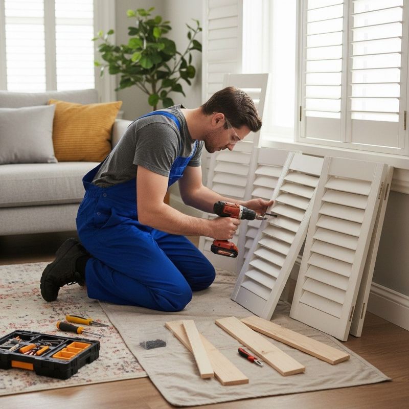 Wood Shutters Installation